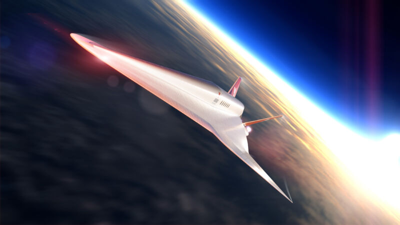 Concept art of Venus Aerospace's Stargazer aircraft.