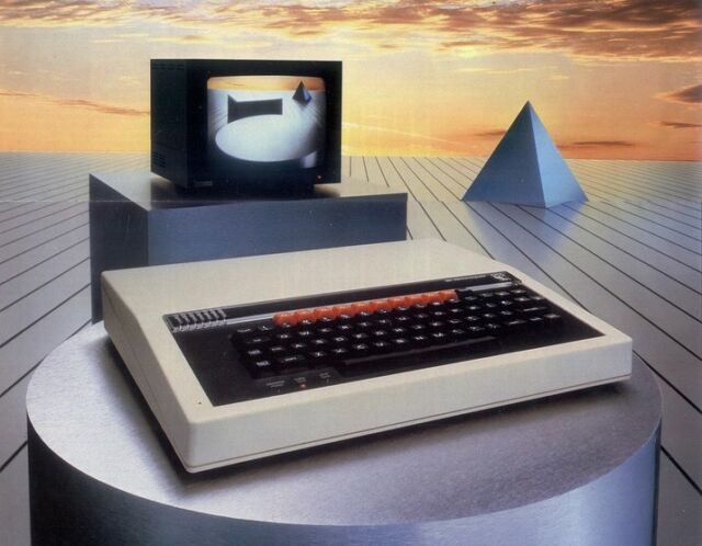 An image of the BBC Micro from a 1980s brochure.