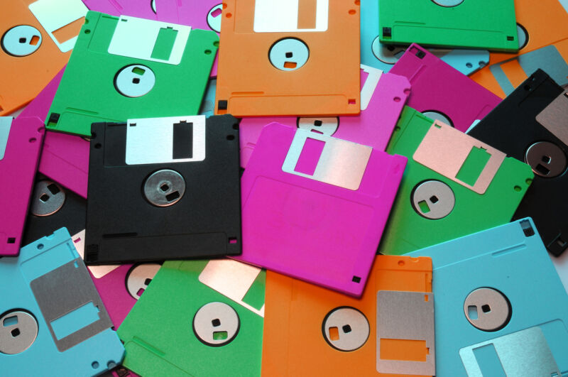 Bunch of floppy disks