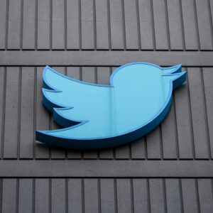 Twitter's bird logo is displayed on the the outside of its San Francisco headquarters building.