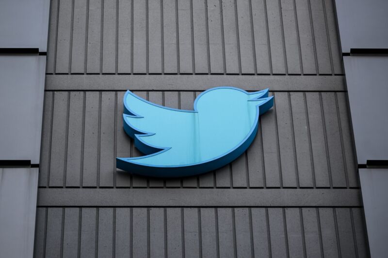 Twitter's bird logo is displayed on the the outside of its San Francisco headquarters building.
