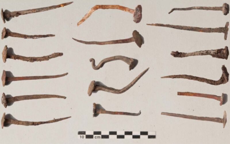 Bent nails scattered around early Roman imperial burial site suggest an attempt to keep the deceased from rising.