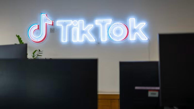 TikTok neon sign