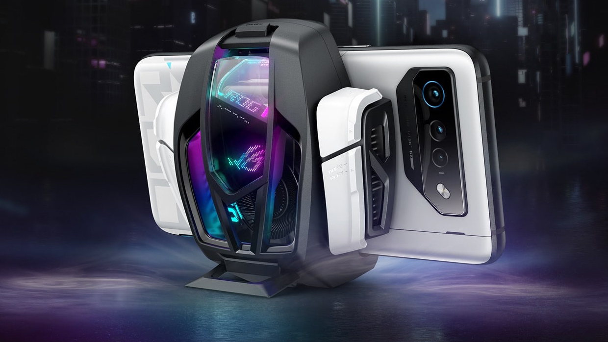 The Asus ROG Phone 7 has a giant active cooling backpack, two USB