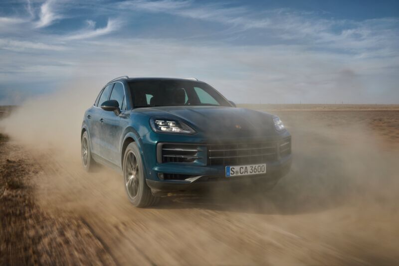 2024 Porsche Cayenne rolls in the dust