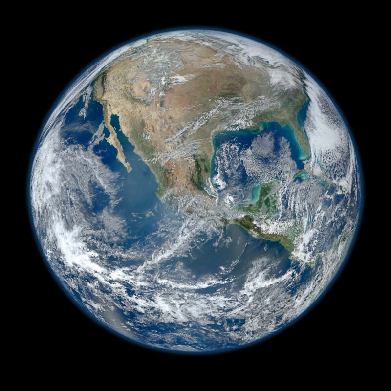 Un'immagine della terra dallo spazio