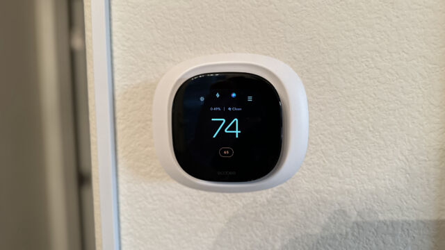 Ecobee's Smart Thermostat has a presence sensor to automatically turn off when no one is there.