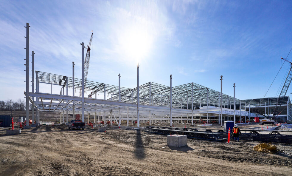 Construction at General Motors Orion Assembly Monday, March 20, 2023, in Orion Township, Michigan. 