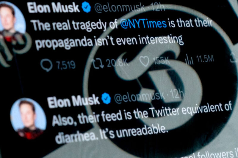 Musk revokes NYT’s Twitter badge after news org refused to pay $1K a month