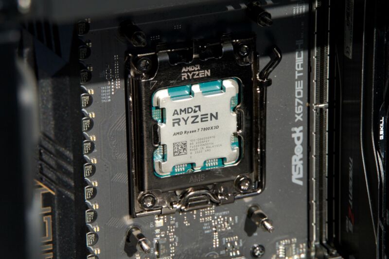 The AMD Ryzen 7 7800X3D.