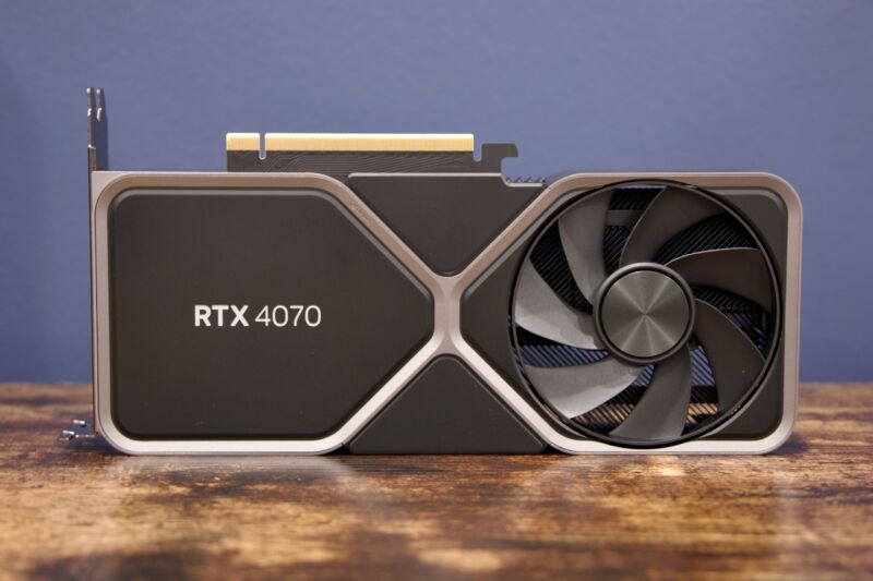Nvidia's GeForce RTX 4070.