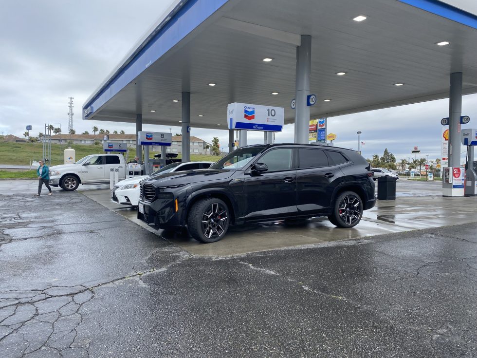 Not every gas station we visited in this plug-in hybrid was abandoned. It cost $103.96 to fill the tank.