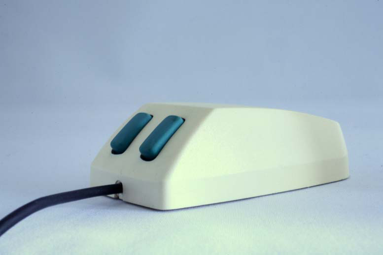 Microsoft's "green-eye" mouse, the first Microsoft-branded mouse the company sold.