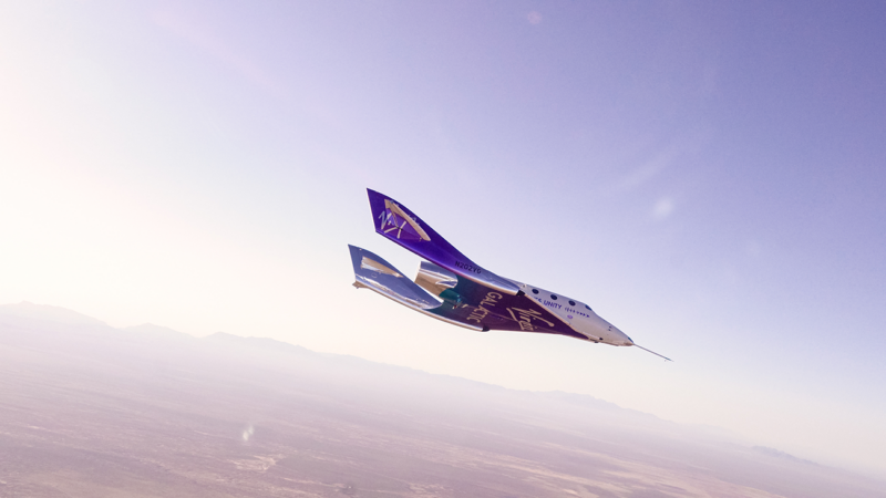 Virgin Galactic's VSS <em>Unity</em> spacecraft completed a glide test Wednesday.