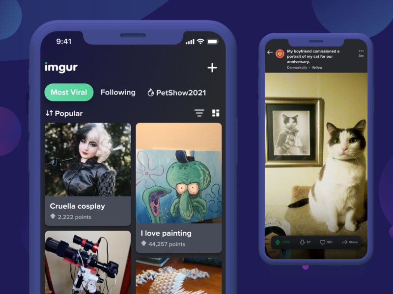 Imgur on iOS app