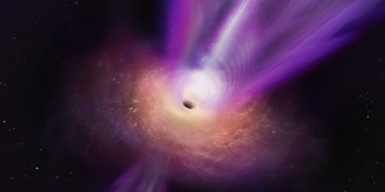 Les astronomes ont capturé l’anneau lumineux « duveteux » du trou noir, un jet puissant en même temps