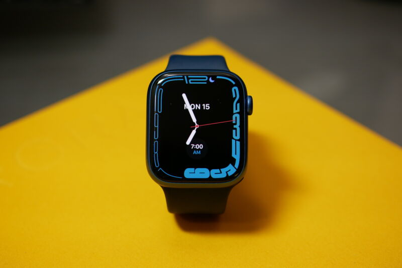 The Apple Watch Series 7, which uses a chip that is very similar to its predecessor (the Series 6) and its successor (the Series 8).