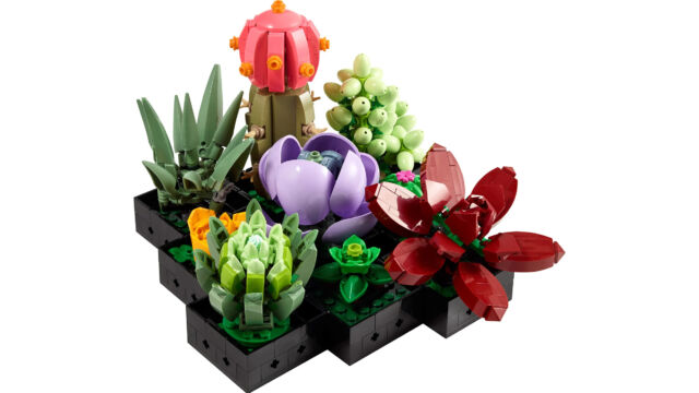 A Lego Succulents set is the perfect way to spruce up your desk if you don't have a green thumb.
