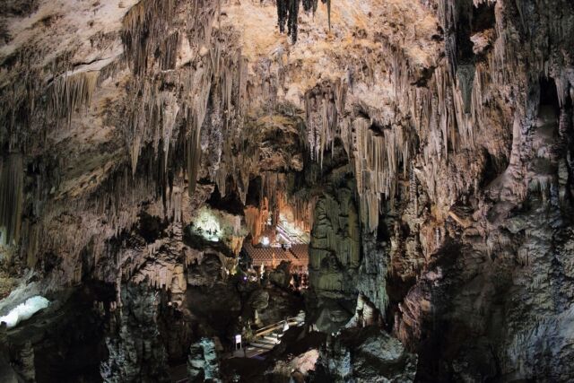 Interior view of Nerja Caves.