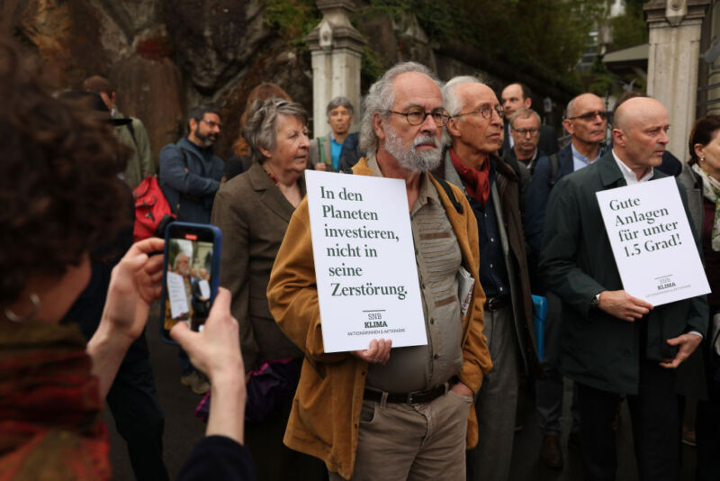 Climate change demonstrators in Switzerland
