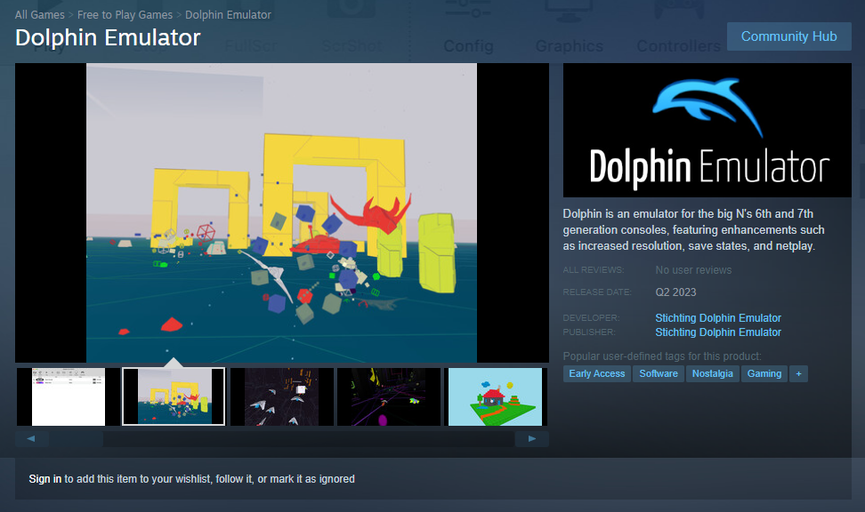 Dolphin Emulator Removed from Steam Store