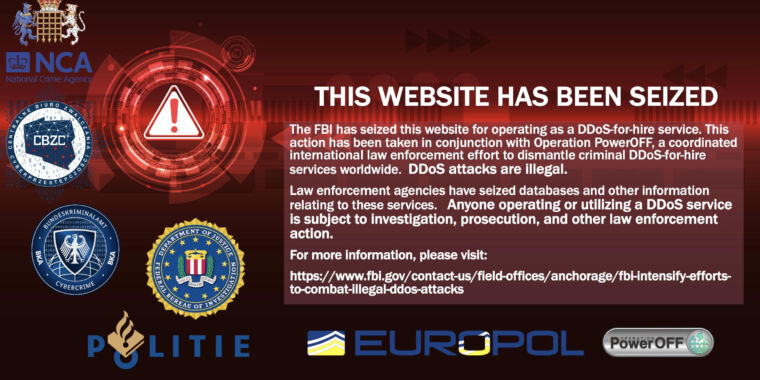 Feds seize 13 more DDoS-for-hire platforms in ongoing international crackdown