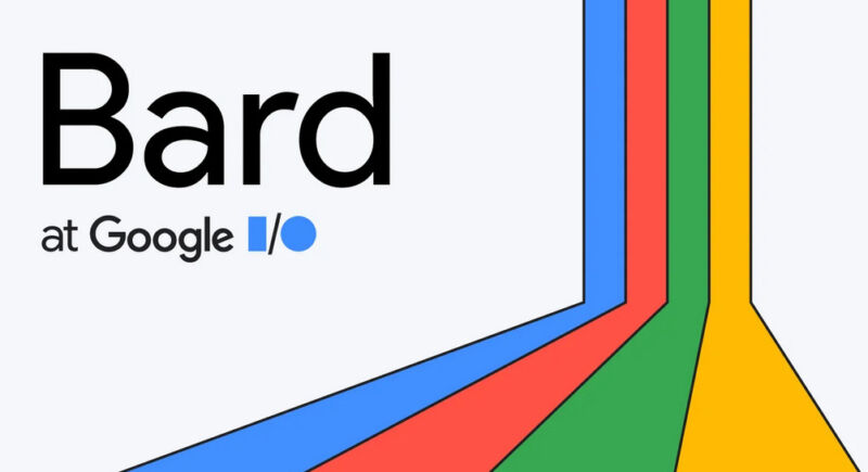 The Google Bard logo at Google I/O