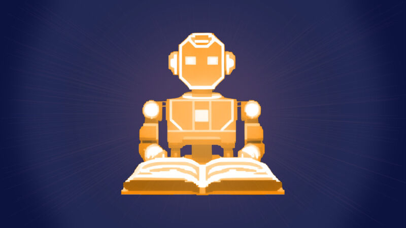 Gambar robot yang dihasilkan AI dari membaca buku.