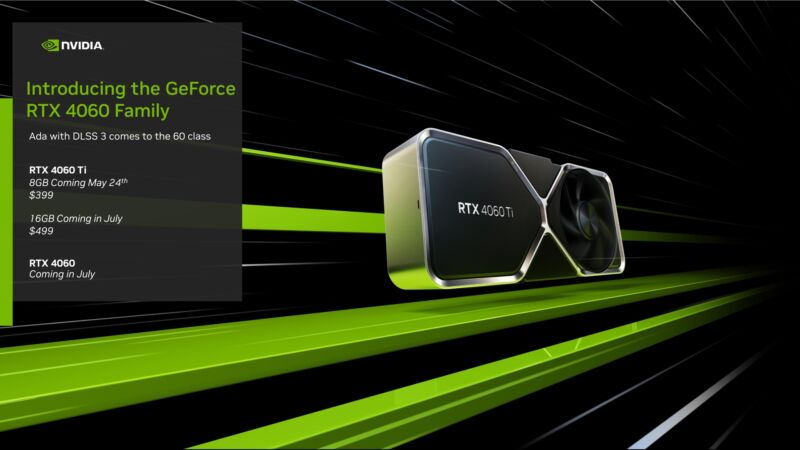 Nvidia's RTX 4060 line.  It's not listed here, but the regular 4060 will launch for $299.