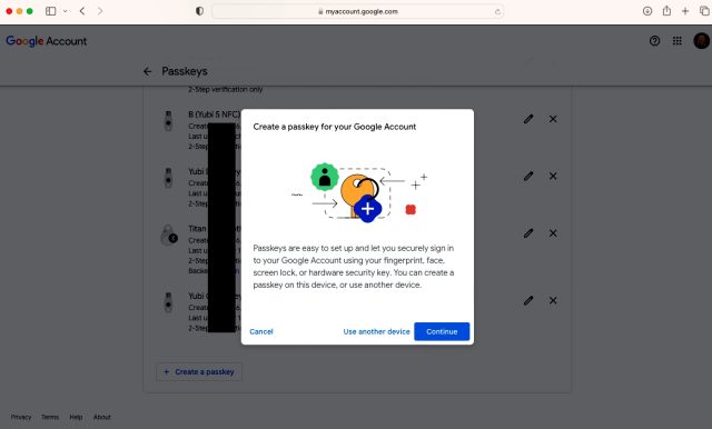 Matt's Headroom  Previewing Google's version of passkeys