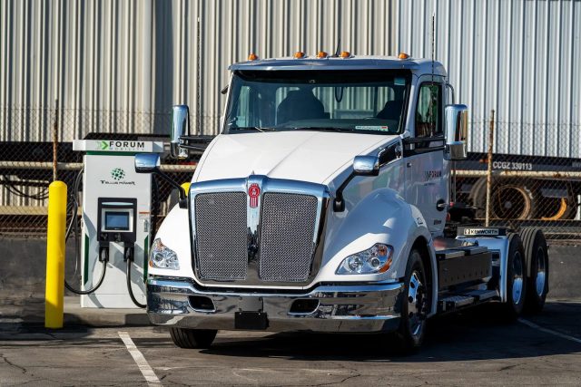 Hight Logistics’ fleet includes a Class 8 electric semitruck from the manufacturer Kenworth—and a charger to keep it juiced up.