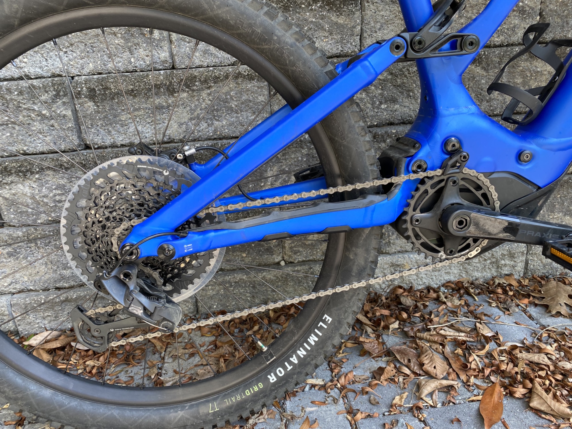 Lots of moving parts: The rear wheel is on an assembly that pivots, with the jarring of bumps cushioned by a shock absorber. The engineering and parts involved add to the price of mountain bikes.