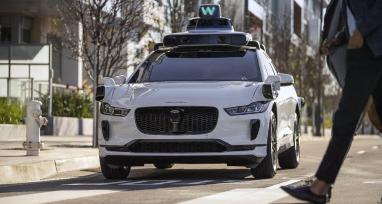 A Waymo Jaguar iPace. 