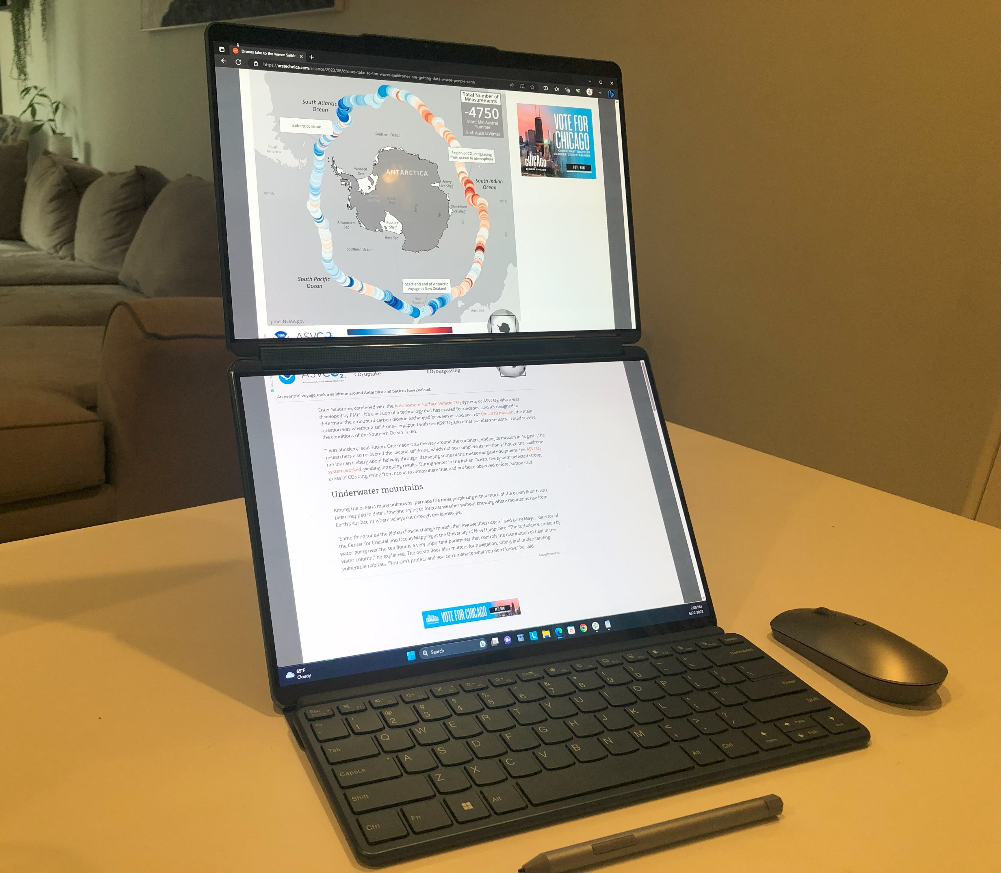 Dual-screen laptops make more sense with this spiral notebook-like hinge