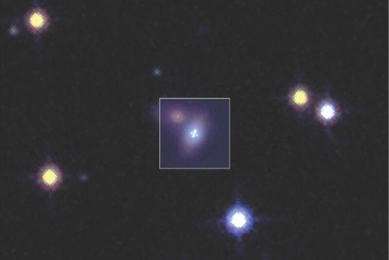 gravitational lensing image of supernova