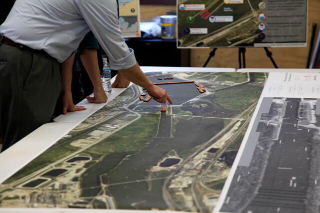 At a 2018 meeting, the Army Corps briefed congressional staff on the project to build a barrier at the Brandon Road Lock and Dam. The project has ballooned to roughly $1.2 billion in estimated costs.