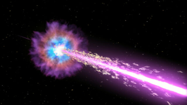 Gamma-ray burst charged Earth's ionosphere from 2 billion light 