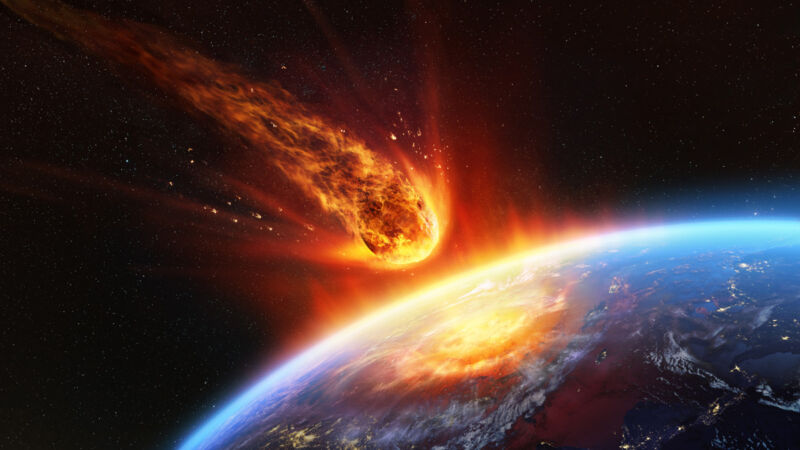 This artist-impression of an asteroid hurtling toward earth is not AI-generated, and thus not banned from Nature.