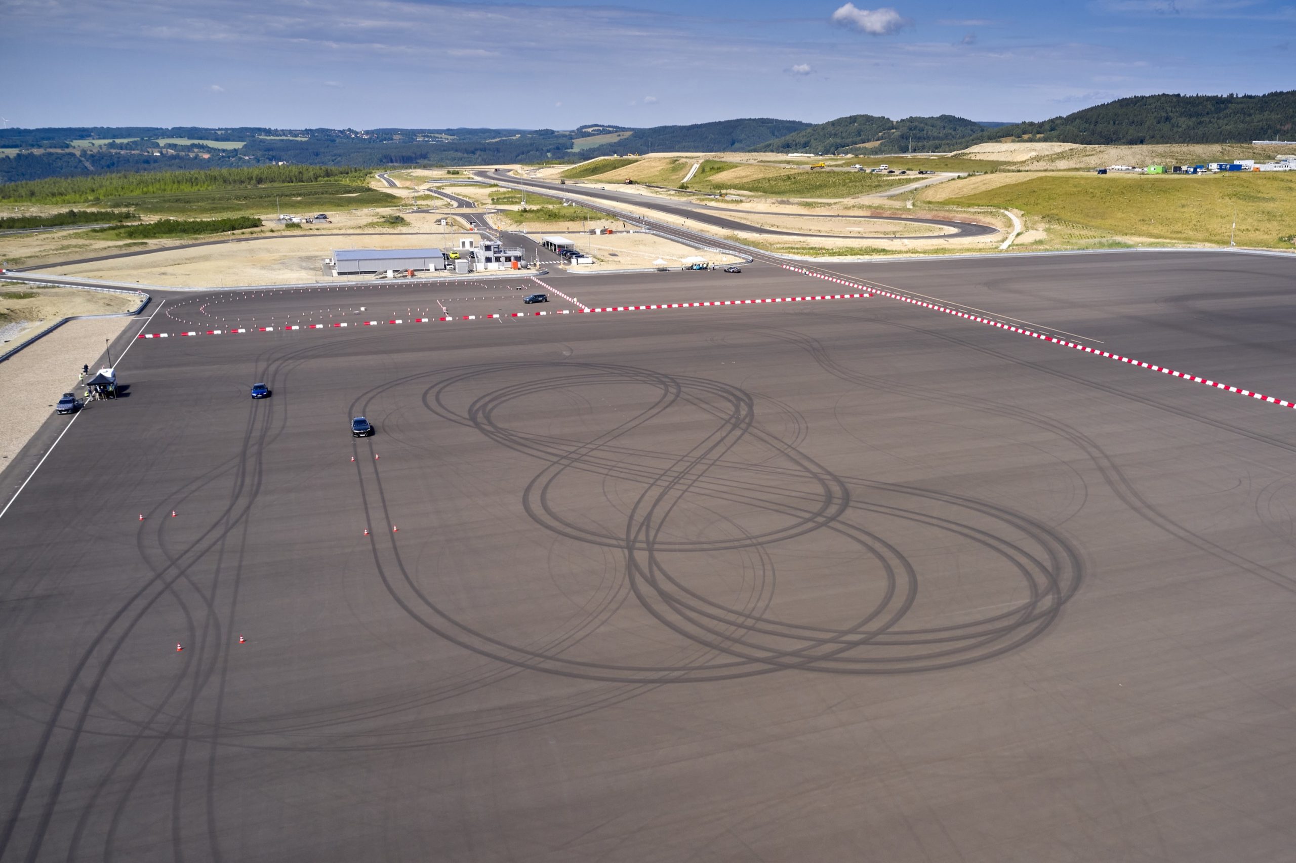 BMW's test center in the Czech Republic, seen from the air