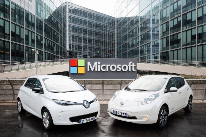 The Renault Zoe (left) and Nissan Leaf (right) were two early mass-market EVs.