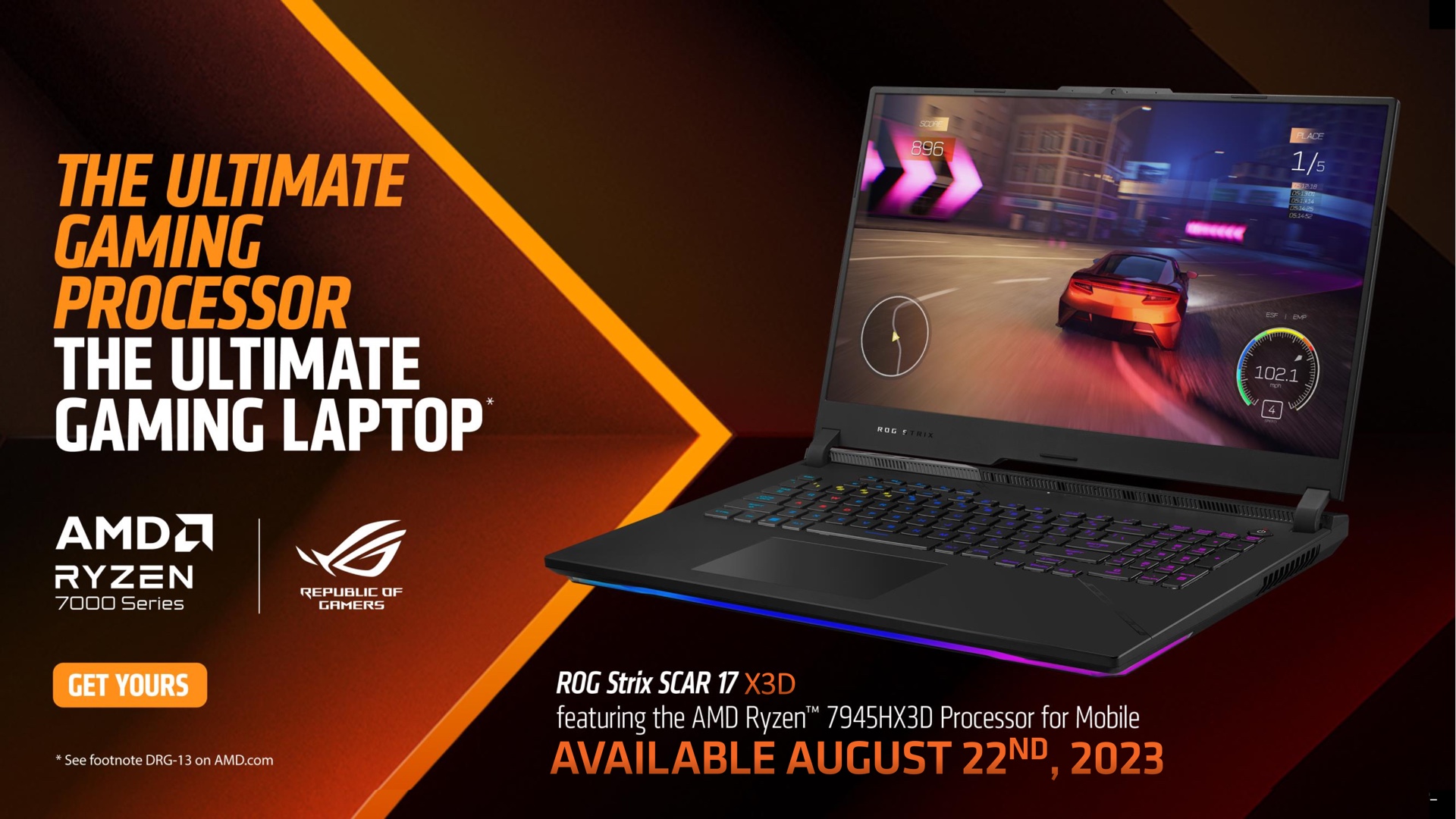 Asus' ROG Strix Scar 17 will be, for the "foreseeable future," the only laptop with a 7945X3D in it.