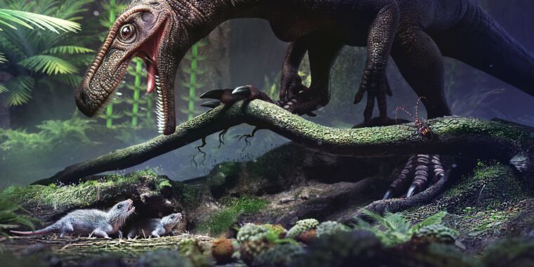 Image for article Dinosaurs and the evolution of breathing through bones