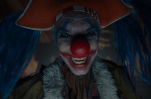 Pirate in full clown makeup