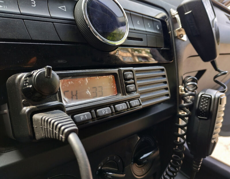 police radio in car