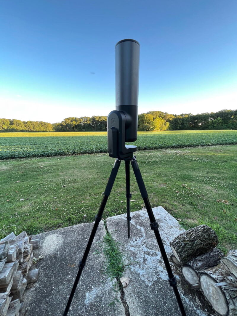 The eQuinox 2 is ready for sundown in central Illinois. No eyepiece here, so have your smartphone handy if you want to stargaze.