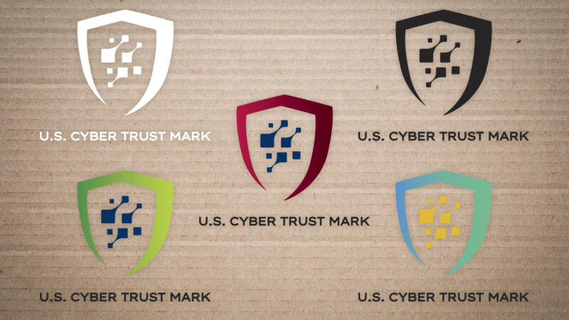 The range of US Cyber Trust Mark colors.