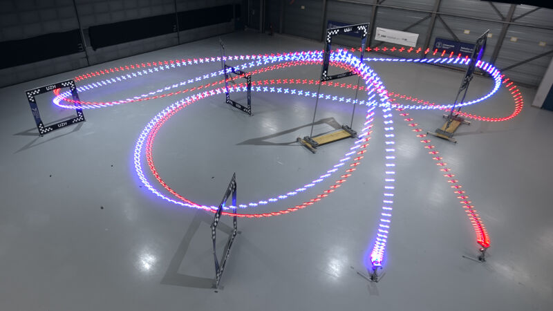 High speed cheap drone racing