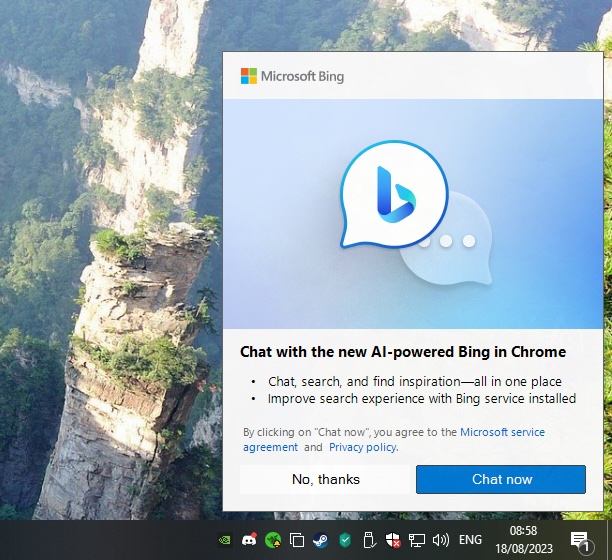 Un lector de Ars nos envió una versión ligeramente diferente de la misma notificación ejecutándose en una PC con Windows 10. 