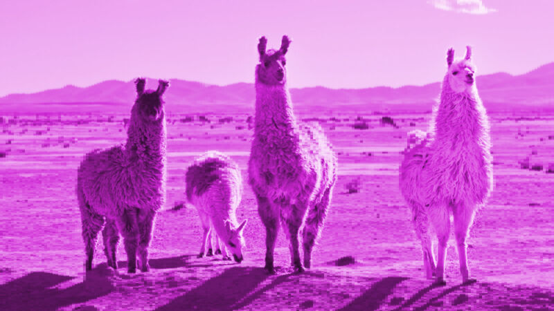 Un grupo de llamas rosas sobre un fondo pixelado.