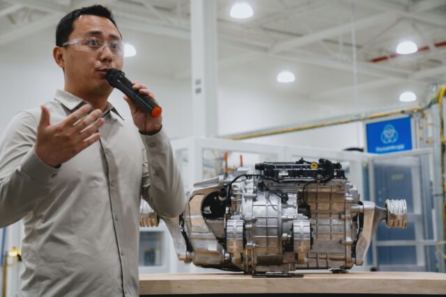 A Rivian engineer details the features of the Enduro drive unit.
